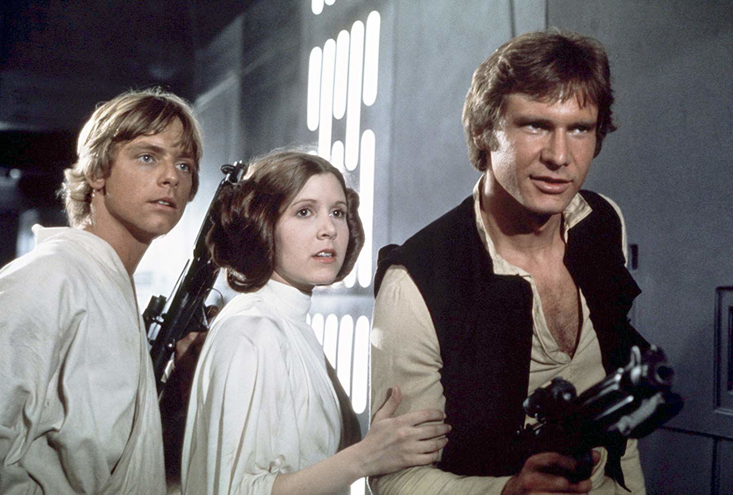Luke Skywalker, Leia Organa, and Han Solo